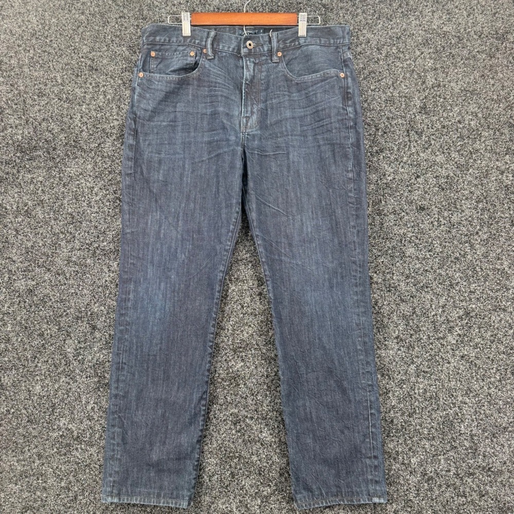 Lucky Brand 121 Heritage Slim Jeans Mens 34x30 Dark Wash Blue Stretch Denim